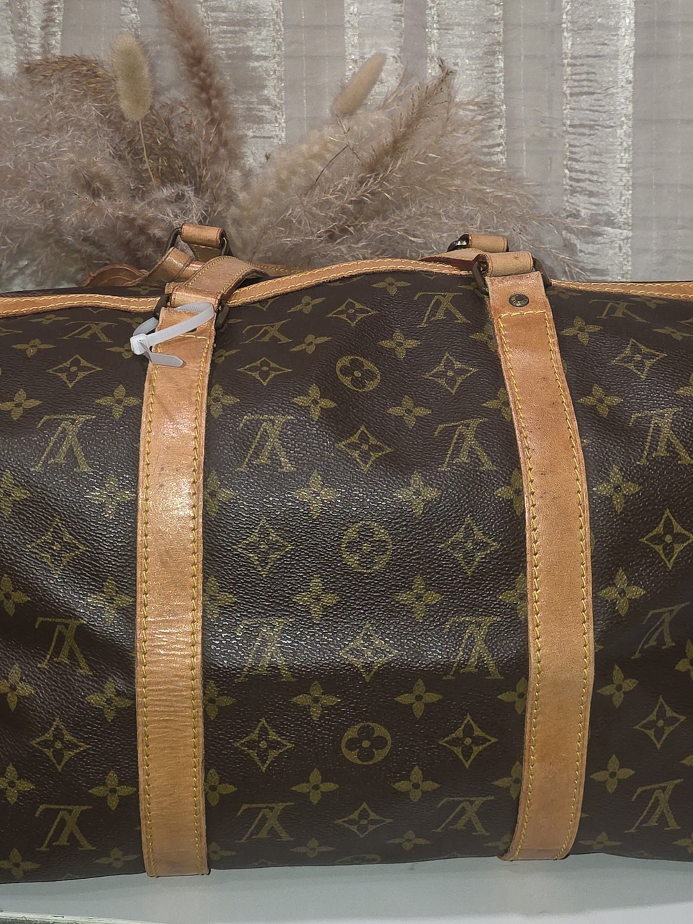 Louis Vuitton Monogram Canvas Travel Duffle with Vachetta Trim 45cm
